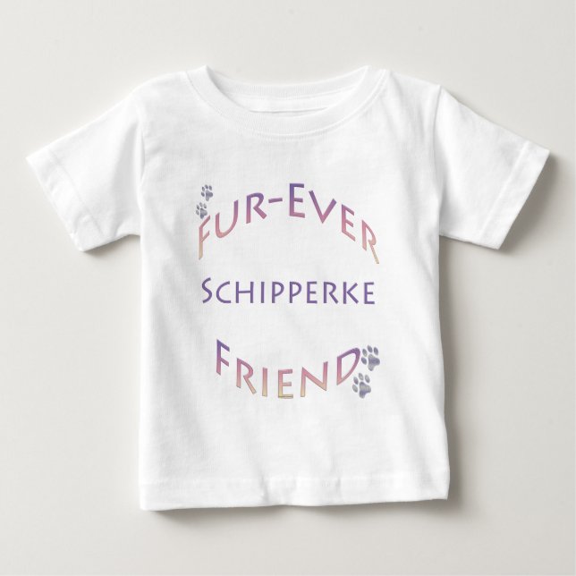 T-shirt Pour Bébé Schipperke Furever Friend (Devant)