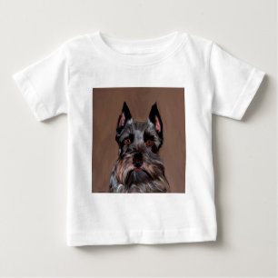 T-shirt Pour Bébé Schnauzer Miniature peinture couleur de l'eau
