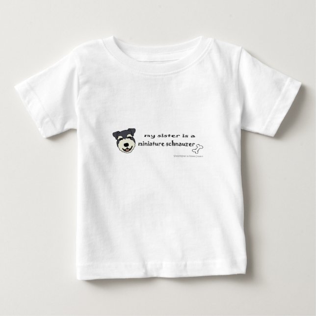 T-shirt Pour Bébé schnauzer miniature - plus de races (Devant)
