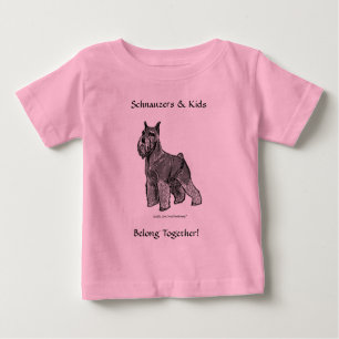 T-shirt Pour Bébé Schnauzers & Kids Belong Together ! Infant