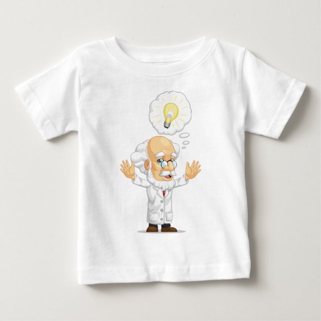 T-shirt Pour Bébé Scientifique ou professeur Having une idée (Devant)