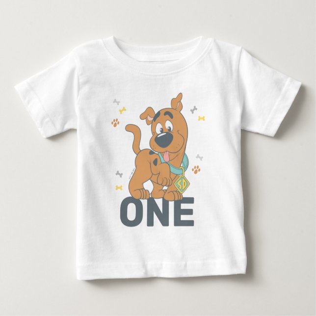 T-shirt Pour Bébé Scooby-Doo 1er anniversaire (Devant)