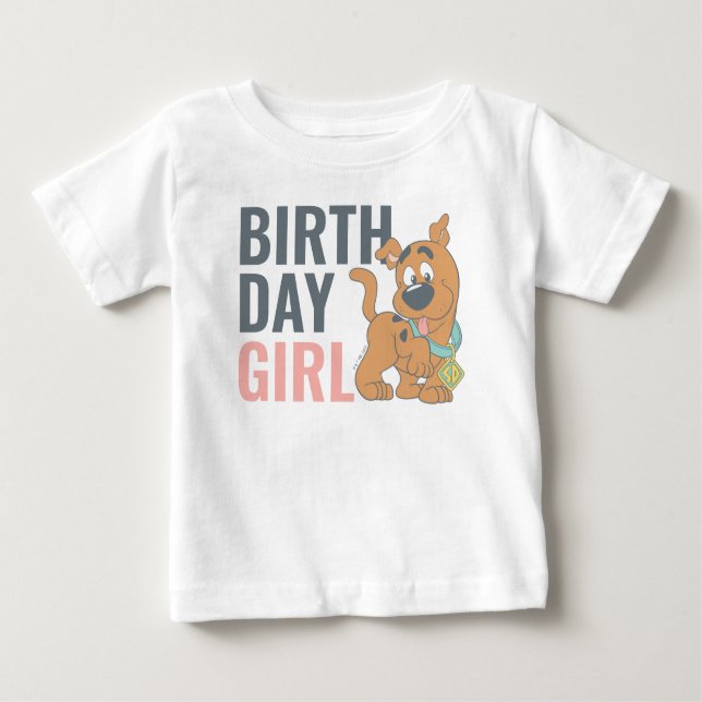 T-shirt Pour Bébé Scooby-Doo 1ère fille d'anniversaire (Devant)