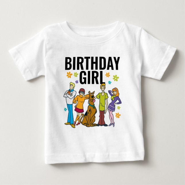T-shirt Pour Bébé Scooby-Doo et Gang Birthday Girl (Devant)