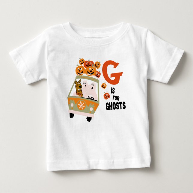 T-shirt Pour Bébé Scooby-Doo | G est pour Ghosts (Devant)