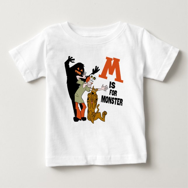 T-shirt Pour Bébé Scooby-Doo | M est pour Monster (Devant)