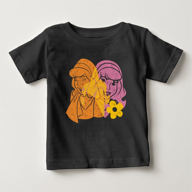 T-shirt Pour Bébé Scooby-Doo | Portrait des fleurs daphné (Devant)