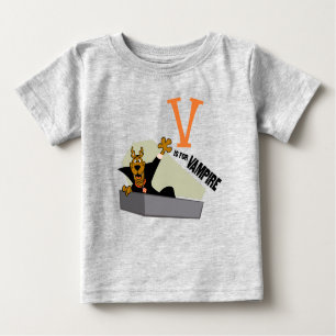 T-shirt Pour Bébé Scooby-Doo V est pour Vampire
