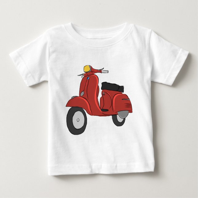 T-shirt Pour Bébé Scooter de solides solubles (Devant)