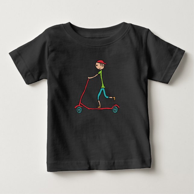 T-shirt Pour Bébé Scooter micro (Devant)