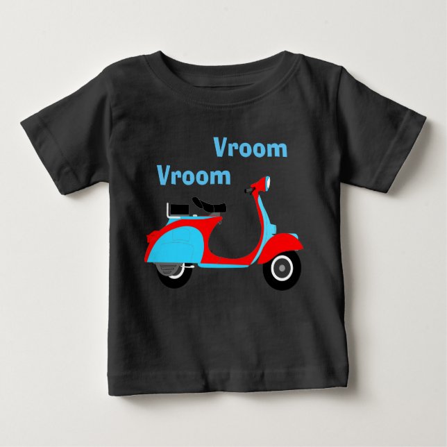 T-shirt Pour Bébé Scooter mignon de bébé du scooter | (Devant)