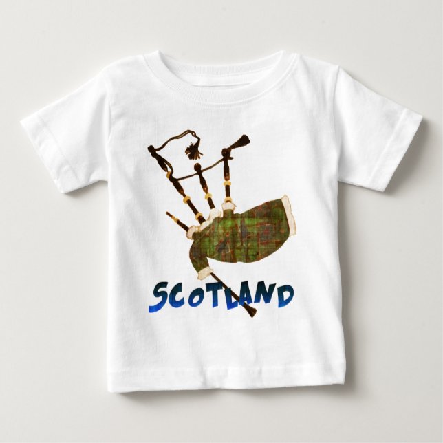 T-shirt Pour Bébé Scotland Bagpipes (Devant)