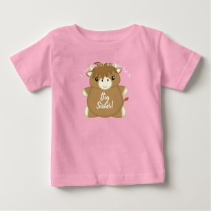 T-shirt Pour Bébé Scottish Highland Baby shower de vache rose