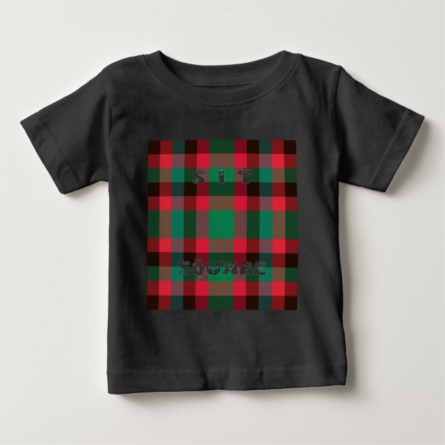 T-shirt Pour Bébé Scottish Royal À damiers Tartan Plaid avec texte (Devant)