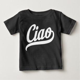 T-shirt Pour Bébé Script Ciao (blanc)