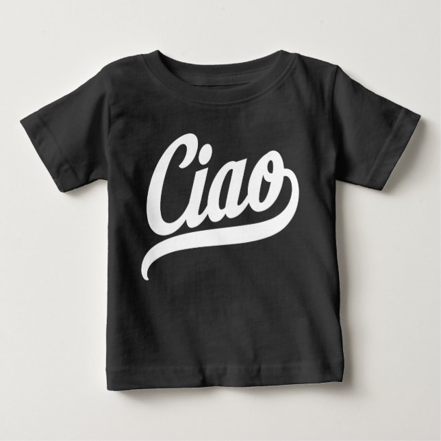 T-shirt Pour Bébé Script Ciao (blanc) (Devant)