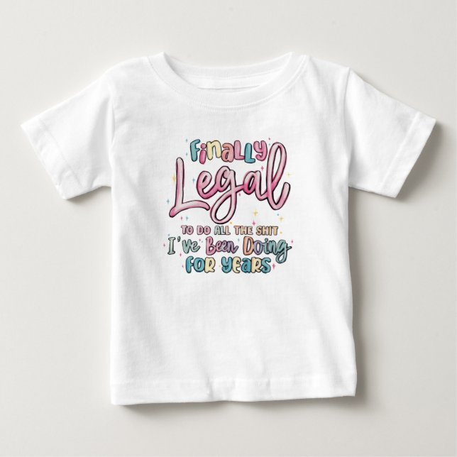 T-shirt Pour Bébé Script moderne Birthday Girl Baby (Devant)