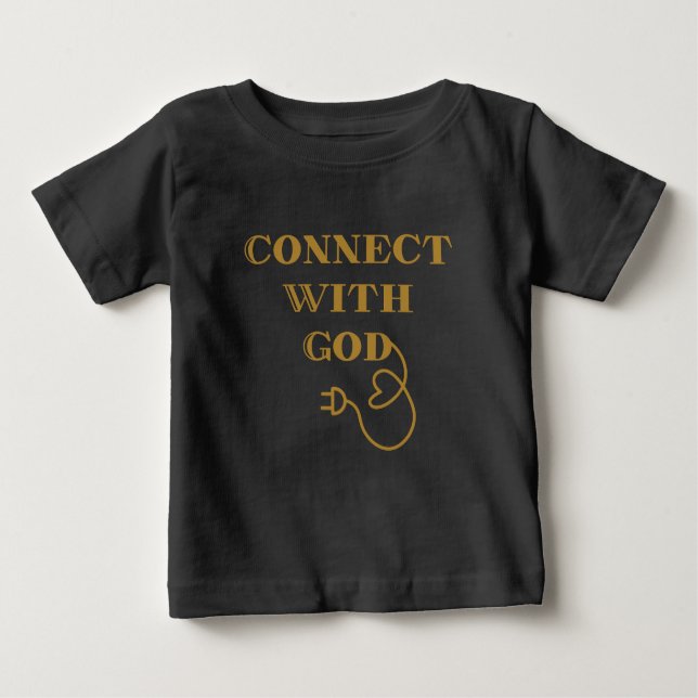 T-shirt Pour Bébé Se Connecter Avec Dieu Citation Biblique (Devant)