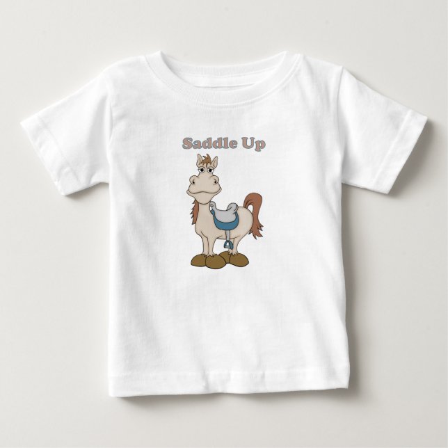 T-shirt Pour Bébé Se mettre en selle (Devant)