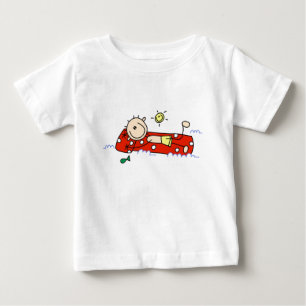 T-shirt Pour Bébé Se relaxer sur un matelas pneumatique