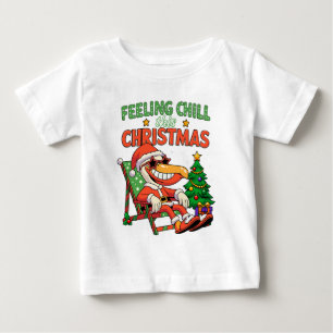 T-shirt Pour Bébé Se sentir cool ce Noël Pélican Retro Fêtes