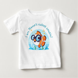 T-shirt Pour Bébé Sea Adventure   Cute poisson clown avec lunettes d