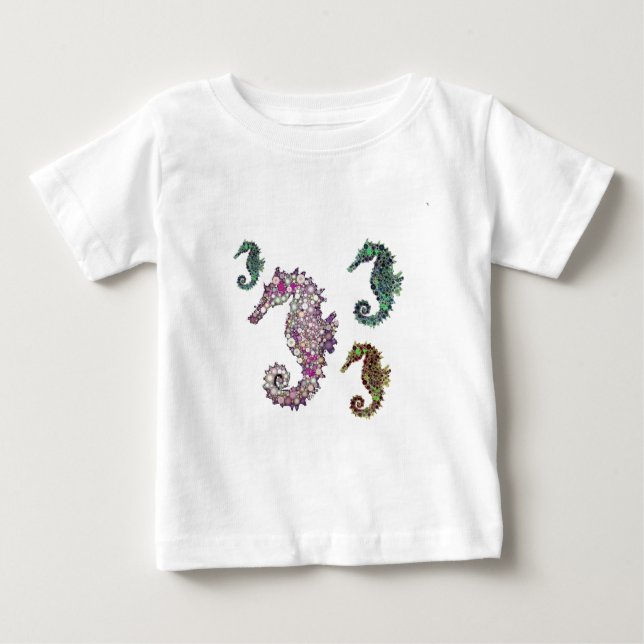 T-shirt Pour Bébé Seahors Art par LeahG (Devant)