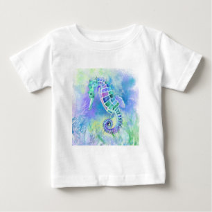 T-shirt Pour Bébé Seahorse - Merveilleuse Vie Sous-Marine - Dessin -