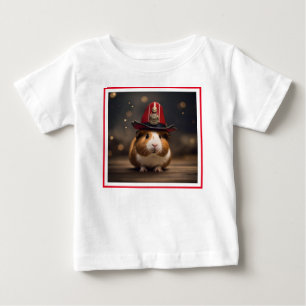 T-shirt Pour Bébé Secourez prêts : Cochon de Guinée dans le Casquett