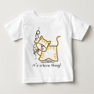 T-shirt Pour Bébé Secourt Tabby Jaune...c'est un truc d'amour !