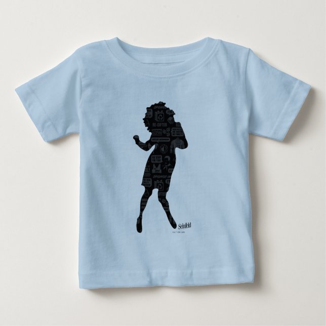 T-shirt Pour Bébé Seinfeld | Elaine Danse Silhouette (Devant)