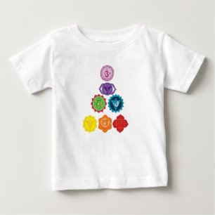 T-shirt Pour Bébé Seize Chakra Yoga bébé bébé Toddler Ruffle Tee, bl