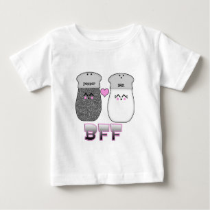 T-shirt Pour Bébé Sel Kawaii n poivre BFF