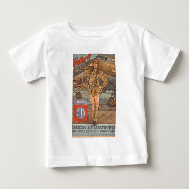 T-shirt Pour Bébé S'Engager Dans Le 82e Commandement Aérien (Devant)