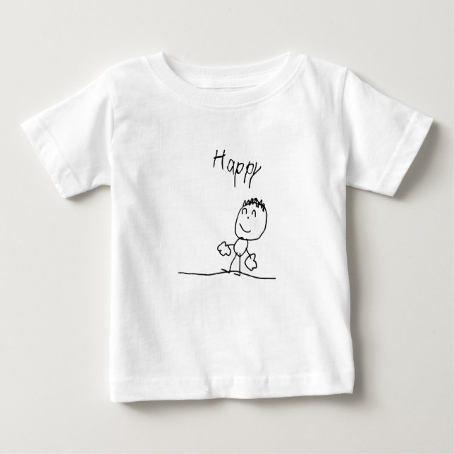 T-shirt Pour Bébé Sentiments Joyeux (Enfant/Bébé) (Devant)