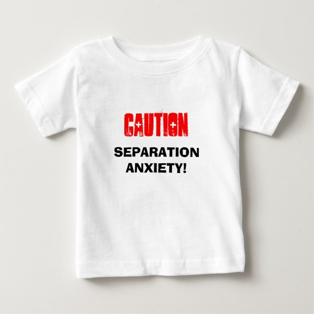 T-shirt Pour Bébé Séparation de la prudence Douleur anxieuse (Devant)