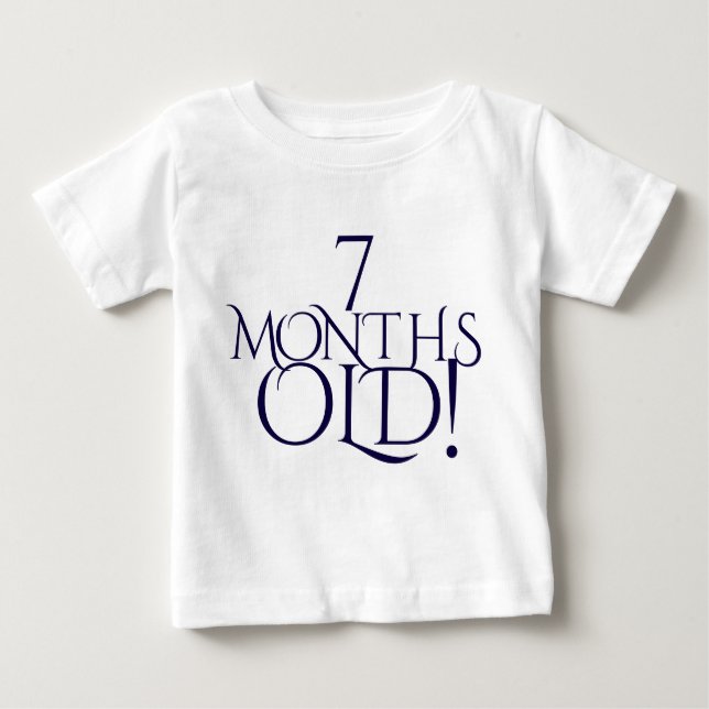 T-shirt Pour Bébé sept mois mignon bébé un morceau (Devant)