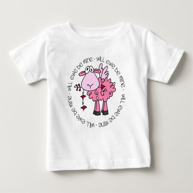 T-shirt Pour Bébé Seras-Tu À Moi Valentine ? (Devant)