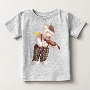 T-shirt Pour Bébé Sérénade dans la nature : Bichon souriant jouant d