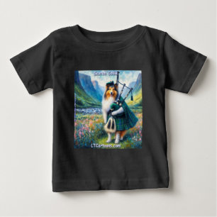 T-shirt Pour Bébé Sérénade du Collie Écossais – Cornemuses et Capric