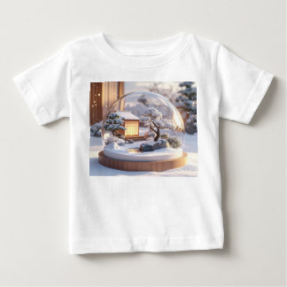 T-shirt Pour Bébé Sérénité du globe de neige – Maison japonaise dans