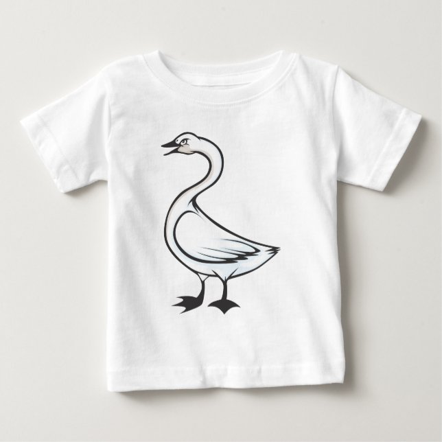 T-shirt Pour Bébé Serious Tundra Swan Bird (Devant)