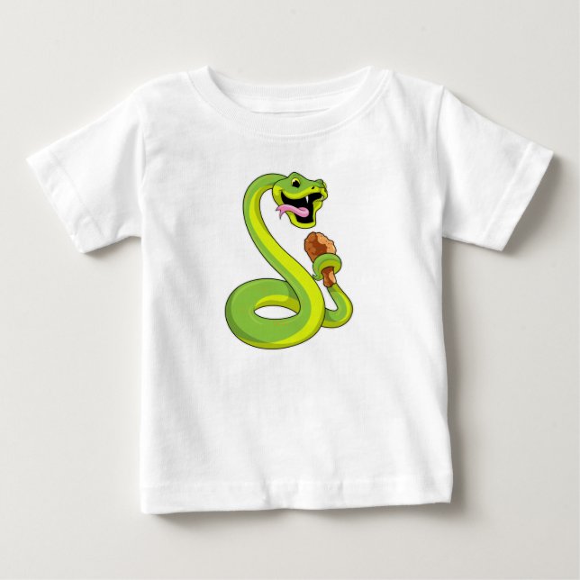 T-shirt Pour Bébé Serpent au poulet (Devant)