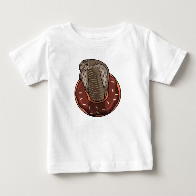 T-shirt Pour Bébé Serpent avec beigne (Devant)