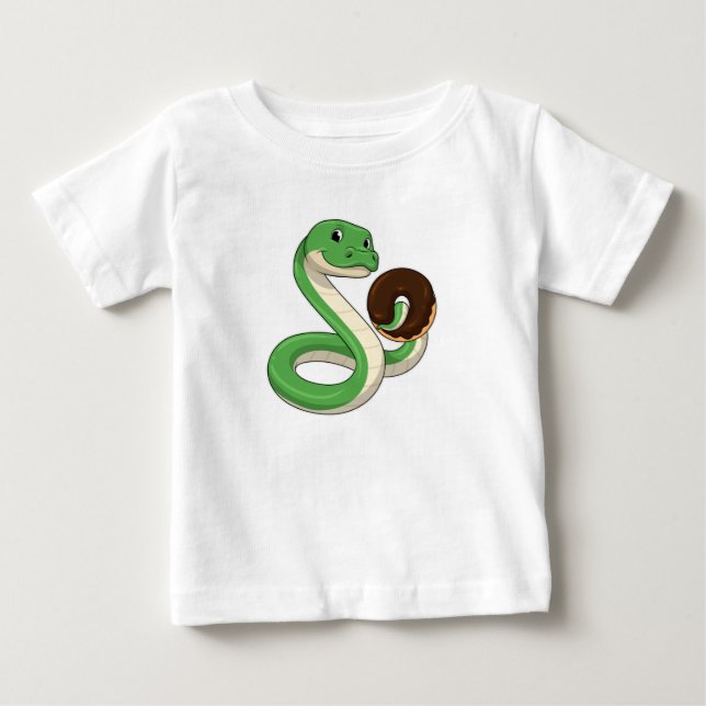 T-shirt Pour Bébé Serpent avec beigne (Devant)