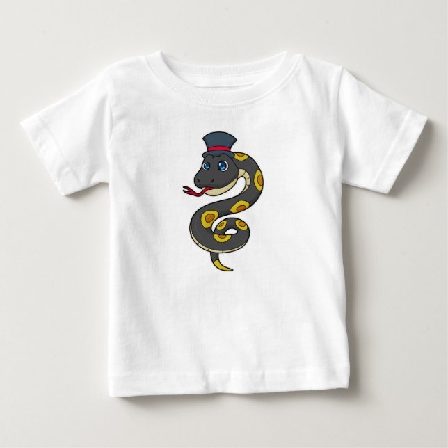T-shirt Pour Bébé Serpent avec Casquette (Devant)