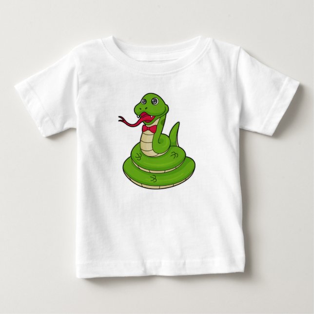 T-shirt Pour Bébé Serpent avec cravate de cabot (Devant)