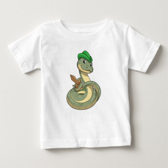 T-shirt Pour Bébé Serpent avec épée (Devant)