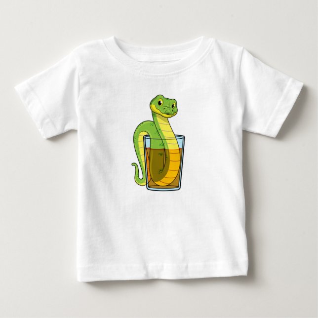 T-shirt Pour Bébé Serpent avec jus (Devant)