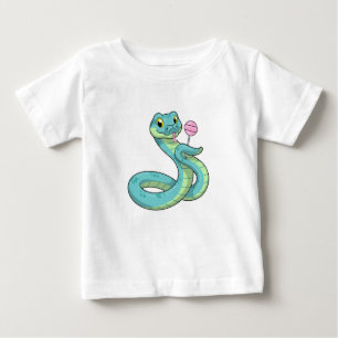 T-shirt Pour Bébé Serpent avec Lollipop
